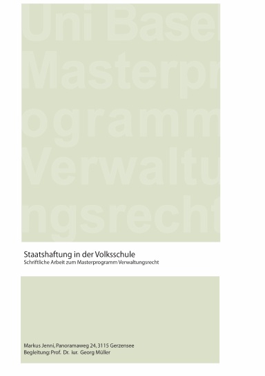 Staatshaftung in der Volksschule
