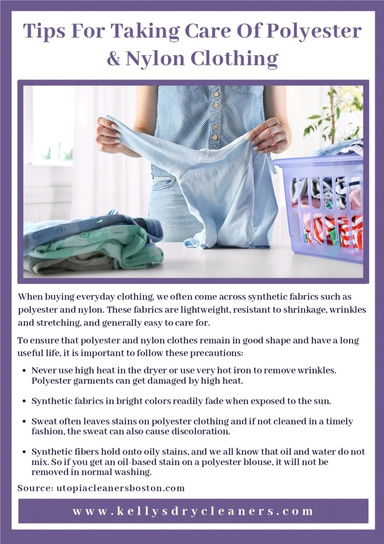 Tips For Taking Care Of Polyester and Nylon Clothing