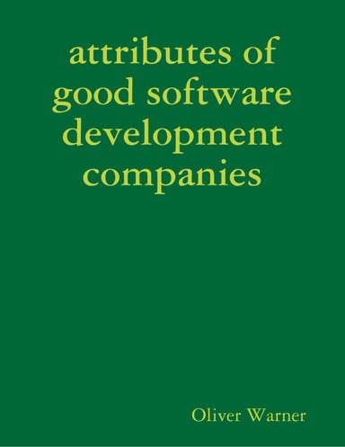 attributes of good software development companies