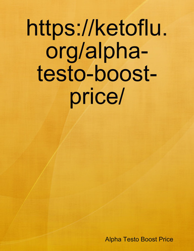 Alpha Testo Boost Price
