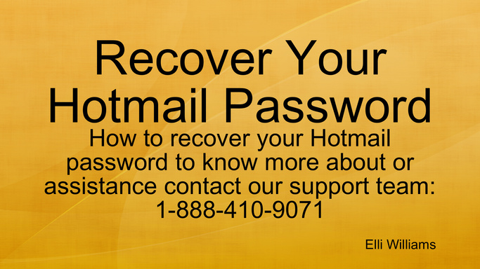 Recover Your Hotmail Password