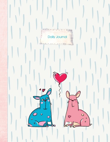 365 Daily Journal - Dogs In Love 11"x 8.5" Paperback Dated Perpetual Annual Planner 370 pages