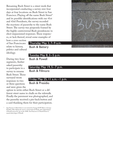 Renaming Bush Street - Color