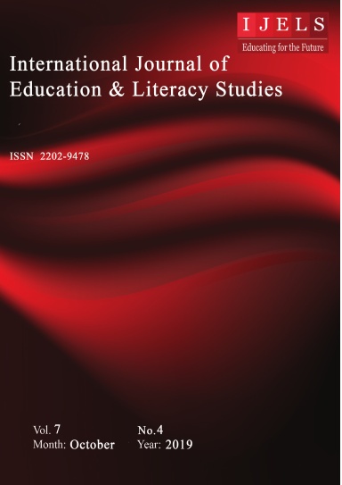 International Journal of Education and Literacy Studies [Vol 7, No 4 (2019)]
