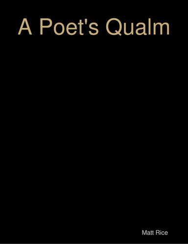 A Poet's Qualm