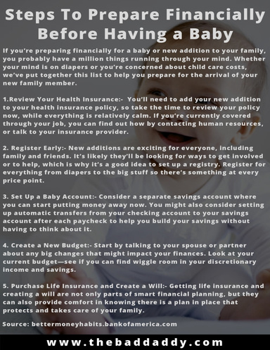Steps To Prepare Financially Before Having a Baby