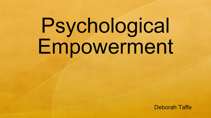 Psychological Empowerment