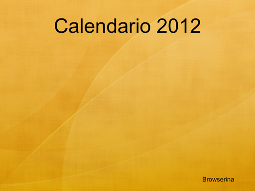 Calendario 2012