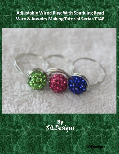Adjustable Wired Ring with Sparkling Bead  Wire & Jewelry Making Tutorial Series T148