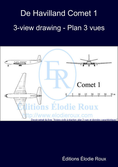 3-view drawing - Plan 3 vues - De Havilland Comet 1