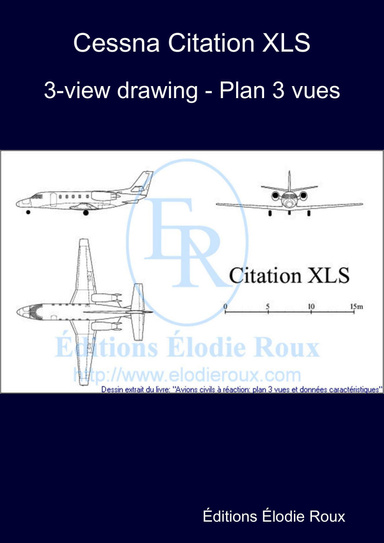 3-view drawing - Plan 3 vues - Cessna Citation XLS