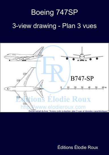 3-view drawing - Plan 3 vues - Boeing 747SP