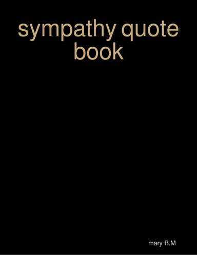 sympathy quote book