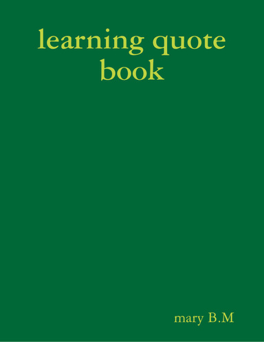 learning quote book