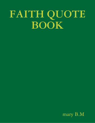 FAITH QUOTE BOOK