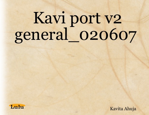 Kavi port v2 general_020607