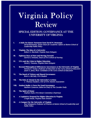Governance at the University of Virginia
