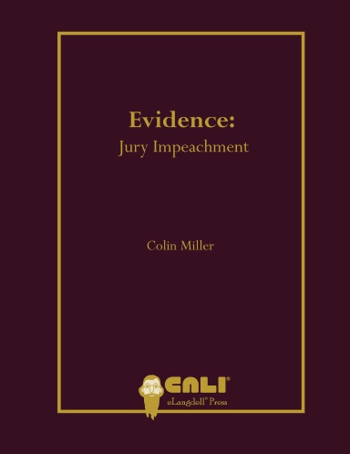 Evidence: Jury Impeachment (Paperback)
