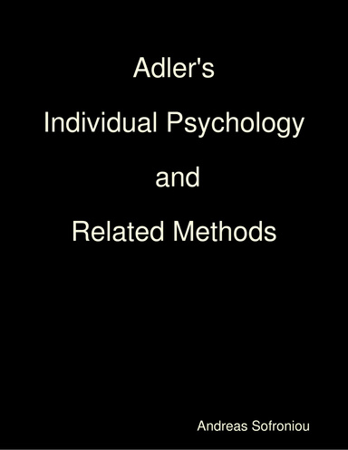 Adler's Individual Psychology and Related Methods