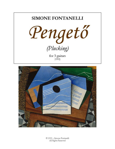 PENGETŐ (Plucking), for 3 guitars  (music score)