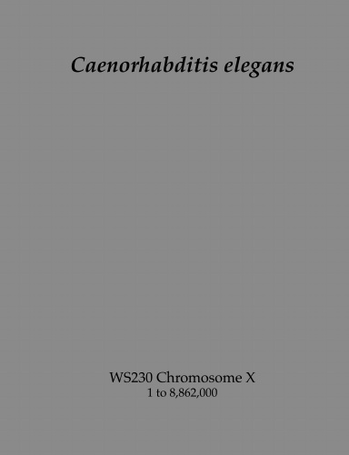 Caenorhabditis elegans Chromosome X Part I
