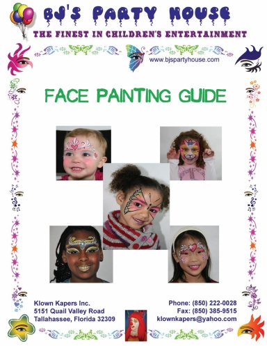 Bj's Party House Face Painting Guide