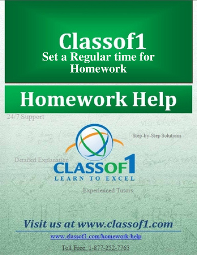 Set a Regular time for Homework