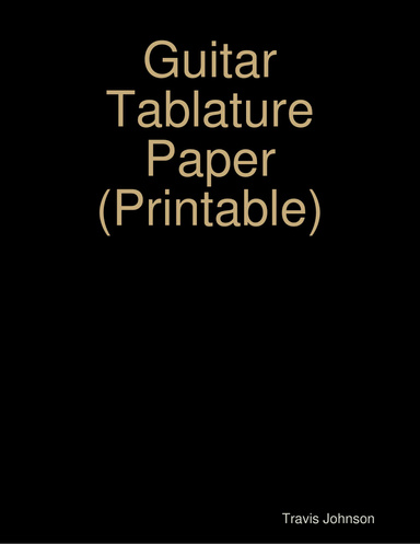 Guitar Tablature Paper (Printable)