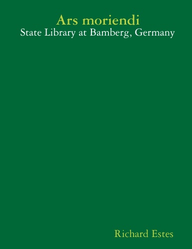 Ars moriendi - State Library at Bamberg, Germany
