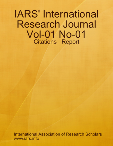 IARS International Research Journal Vol-01 No-01 Citations Report