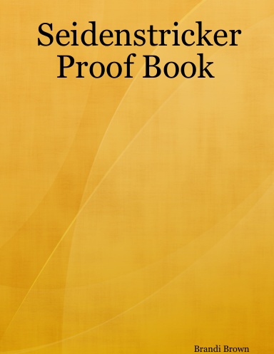 Seidenstricker Proof Book