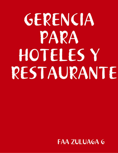 GERENCIA PARA HOTELES Y RESTAURANTES