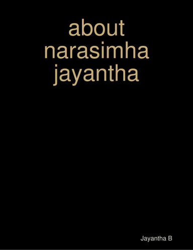 about narasimha jayantha