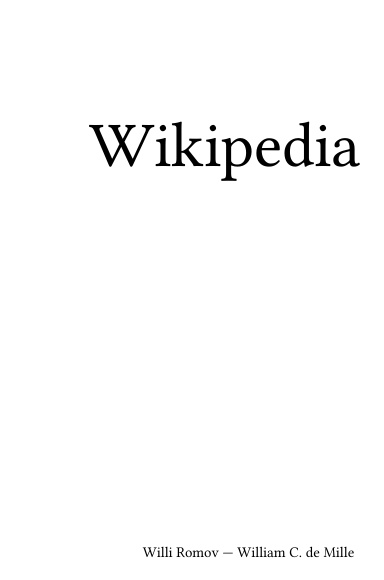 Volume 3324, Willi Romov --- William C. de Mille