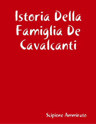Istoria Della Famiglia Cavalcanti