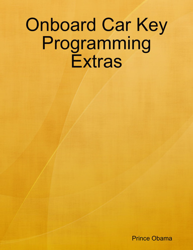 Onboard Car Key Programming Extras