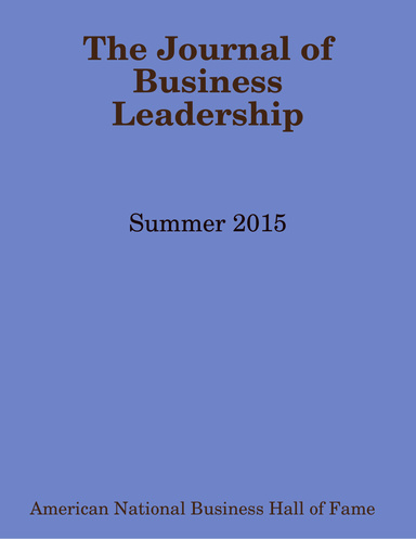 The Journal of  Business Leadership Summer 2015