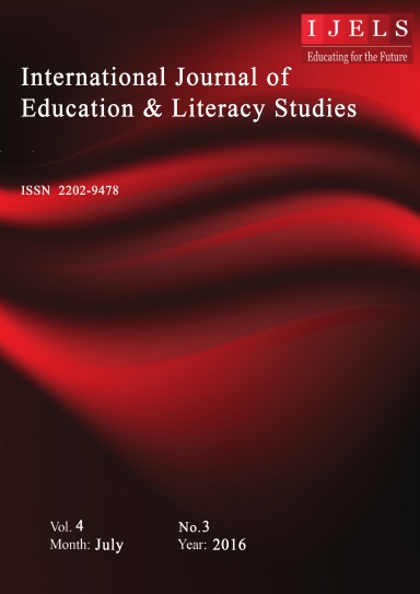 International Journal of Education and Literacy Studies [Vol 4, No 3 (2016)]