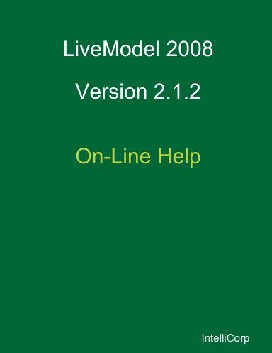 LiveModel 2008 v2.1.2 On-Line Help