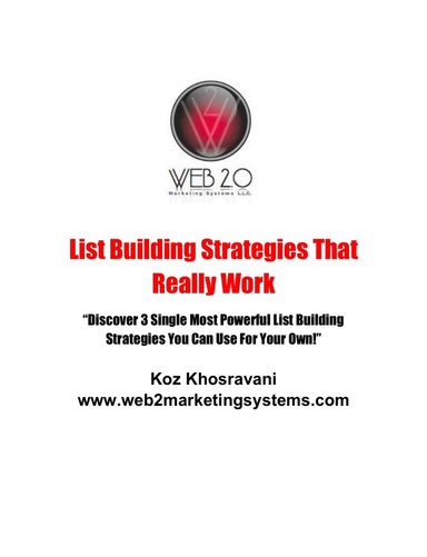 List Building Strategies that Really Work