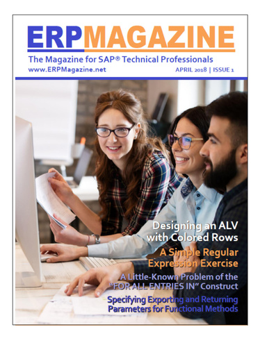 ERP Magazine April 2018 - The Magazine For SAP ABAP Professionals