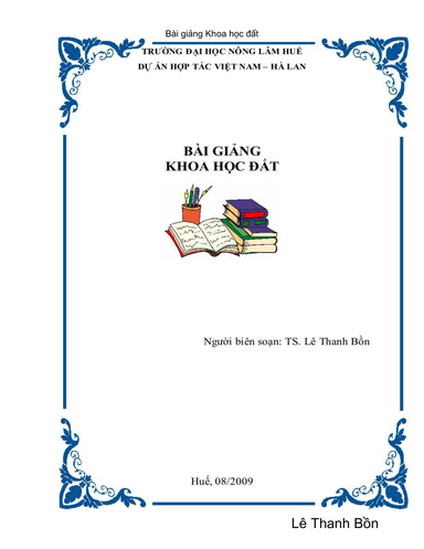 Bàigiảngkhoahọcđấtlêthanhbồn