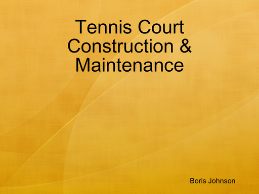 Tennis Court Construction & Maintenance