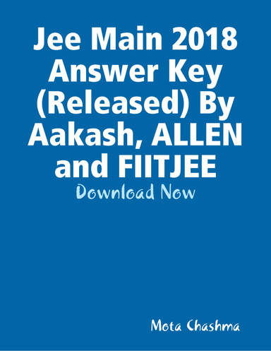 Jee Main 2018 Answer Key
