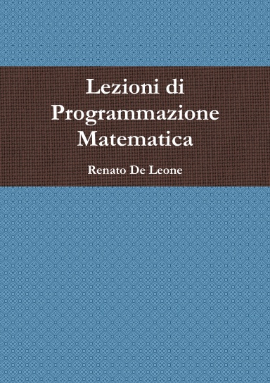 Lezioni di Programmazione Matematica