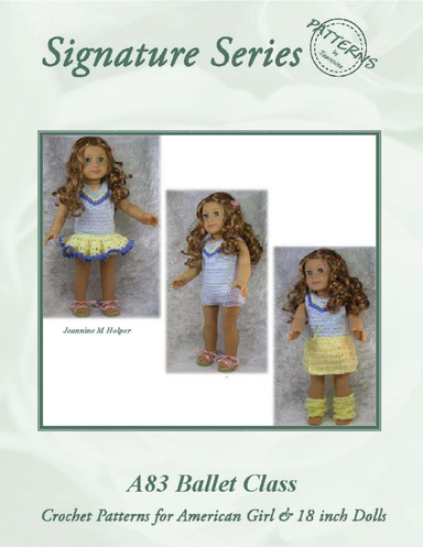 083 Ballet Class and Performance Set Crochet Pattern for American Girl and other 18 inch dolls