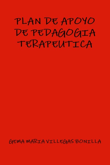 PLAN DE APOYO DE PEDAGOGIA TERAPEUTICA