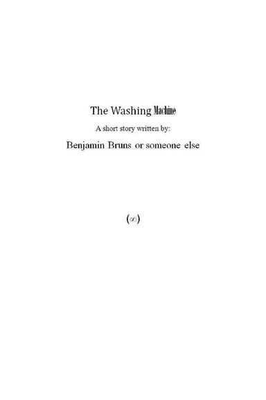 The Washing Machine