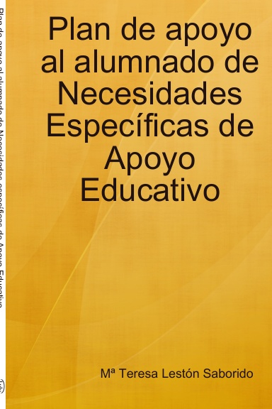 Plan de apoyo al alumnado de Necesidades específicas de Apoyo Educativo