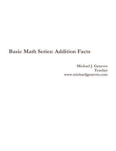 Basic Math Series: Addition Facts